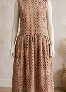 Chic Sleeveless Plaid Midi Dress