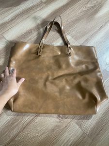 Large Tote Leather Bag (made In Thailand)