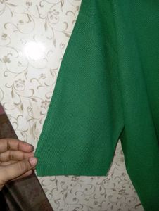 saii Green Knitted Polo Tshirt