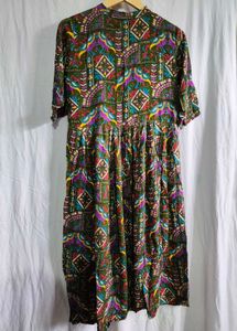 Printed Front Slit Kurta