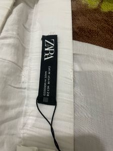 Zara Chic White Wide-Leg Pants