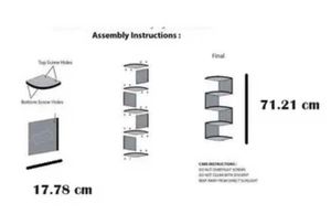 Corner Wall Shelf with Decorative Items