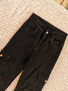 Black Cargo Jeans