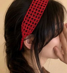 Crochet Red Hairband