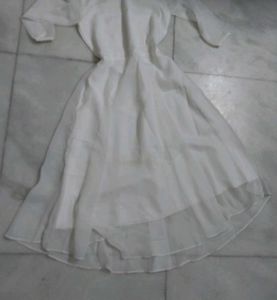 Elegant White Ethnic Gown