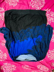 Blue &amp; Black Lace Top