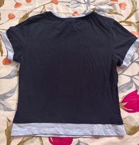 Navy Blue Layered T-Shirt