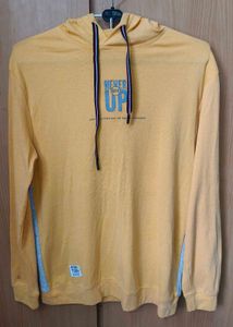 Yellow Hoodie with Graphic Print
