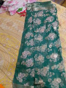Green Floral Saree