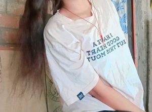 White Oversized Cotton T-Shirt for Women | Trendy