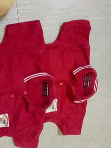 4 Red Polo Shirts and green shirt