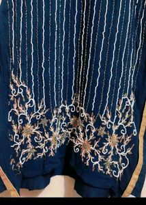 Sea🌊Blue Sharara Suit &amp; Dupatta For 34 Bust