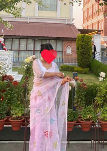 Elegant levender organza Saree
