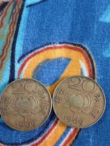 Old Coins 20 Paise With Different Years