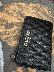 GUESS Black Quilted Wallet