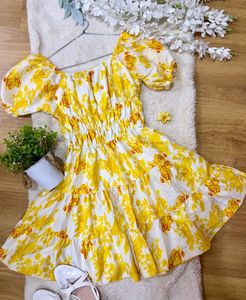 Floral Print Tiered 90s Romantic Mini Dress