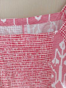 Pink &amp; White Tiered Midi Dress