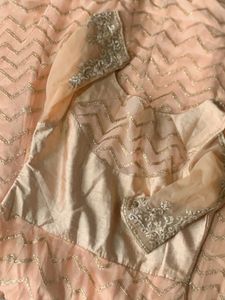 Elegant Peach Embroidered Anarkali