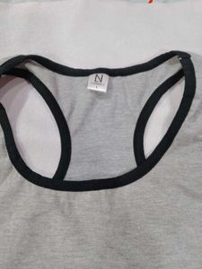 Grey Racerback Tank Top