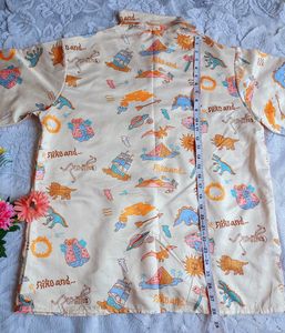 Cute Cartoon Dinosaur Printed Shirt