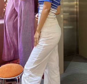 white Wide-Leg jeans