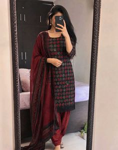 Elegant Polka Dot Kurta Set
