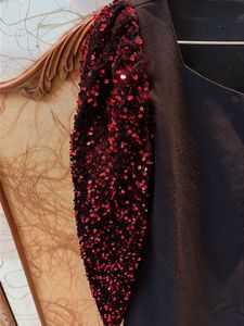 Black Dress with Sequin Sleeves