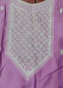 Embellished Lavender Kurta