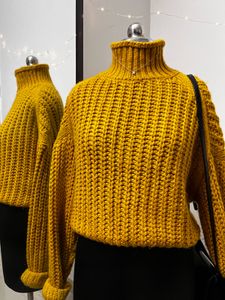 H&amp;M Yellow High Neck Sweater