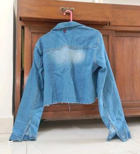 cropped Classic Blue  Denim Jacket