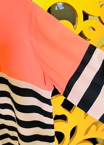 Color Block Striped Blouse