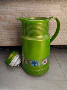 Floral Green Thermos Flask