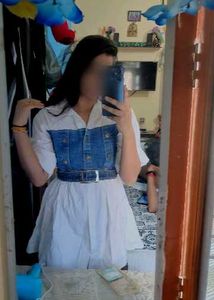 Chic Denim &amp; White Dress