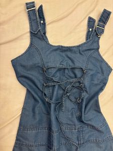 Denim Pinafore Dress