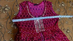 Designer Red Sharara Set with Dupatta. Perfect for