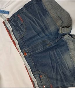 Denim cutoff shorts low, size:32-25
