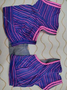 Striped Readymade Saree Blouse