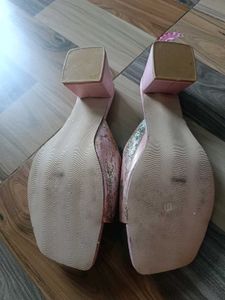 Pink shimmer heels