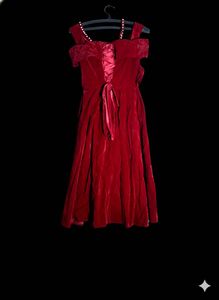 Elegant Velvet Off-Shoulder Gown