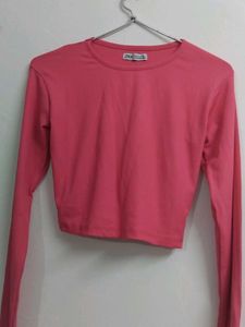 Zara Pink Cropped Top
