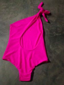 Hot Pink One-Shoulder Swimsuit