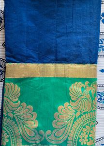 Blue & Green Peacock Saree