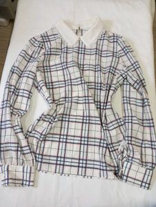 Classic Plaid Collared Blouse