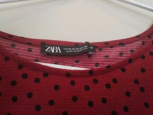 ZARA Basic Classic Red Polka Dot