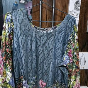 Vibrant 🅰️ big size Floral Print Kurta