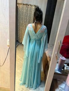 chinese Sky Blue Embroidered Gown🩷🦋🎀