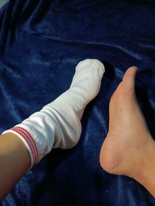 used 1 White Socks