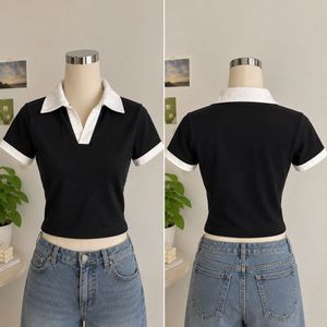 Black &amp; White Crop Top
