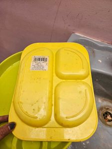 Baby Divided Plates - Yellow &amp; Green