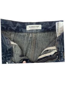 Wide Leg Denim Jeans with Studded Pockets